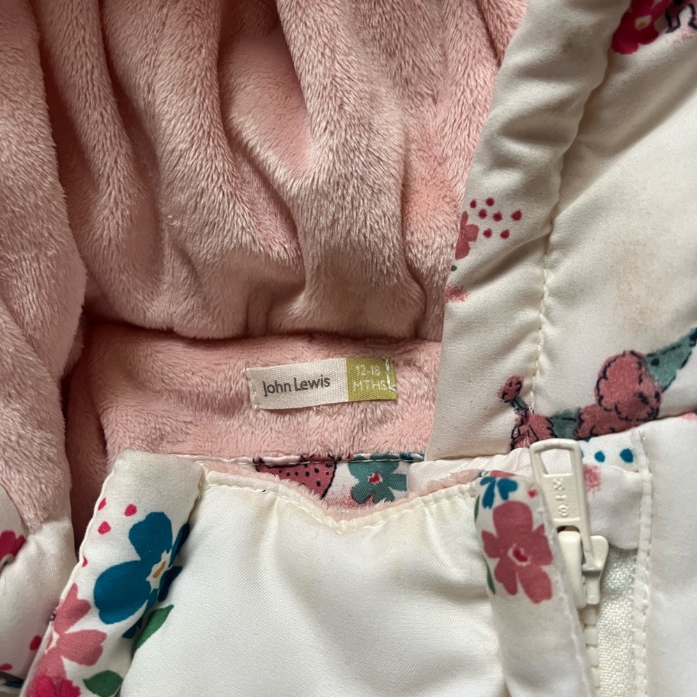 EUC John Lewis 12-18 month snowsuit with mittens - Picture 2 of 5
